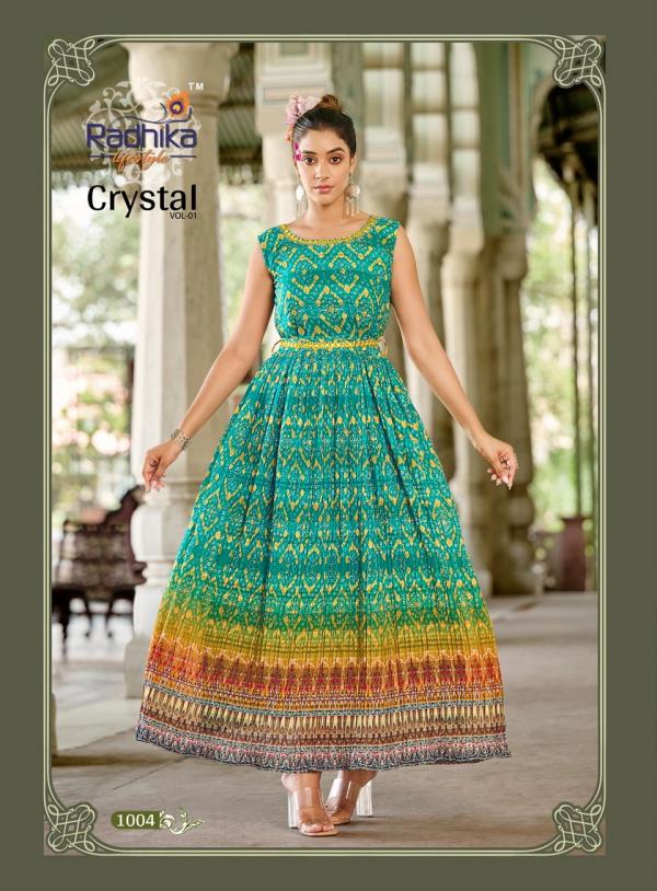 Radhika Crystal Vol 1 Georgette Designer Long Anarkali Kurti Collection